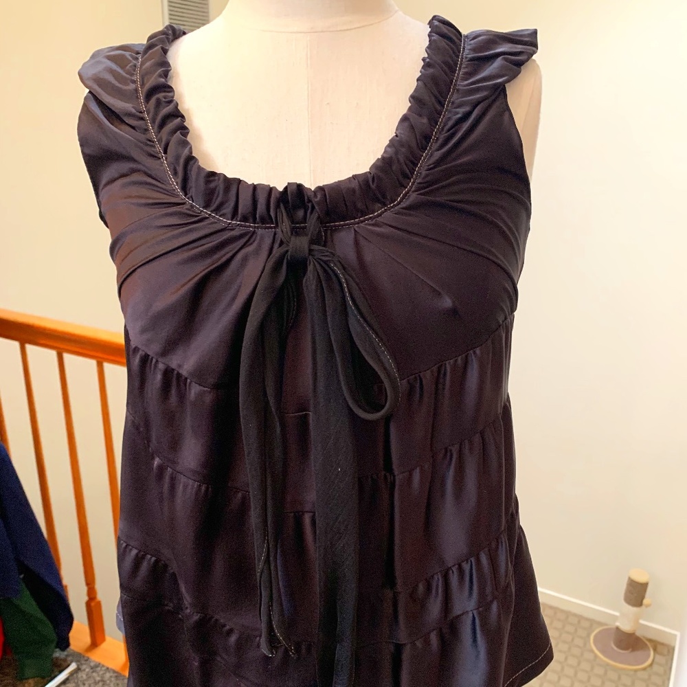 HANII Y Satin Sleeveless Top